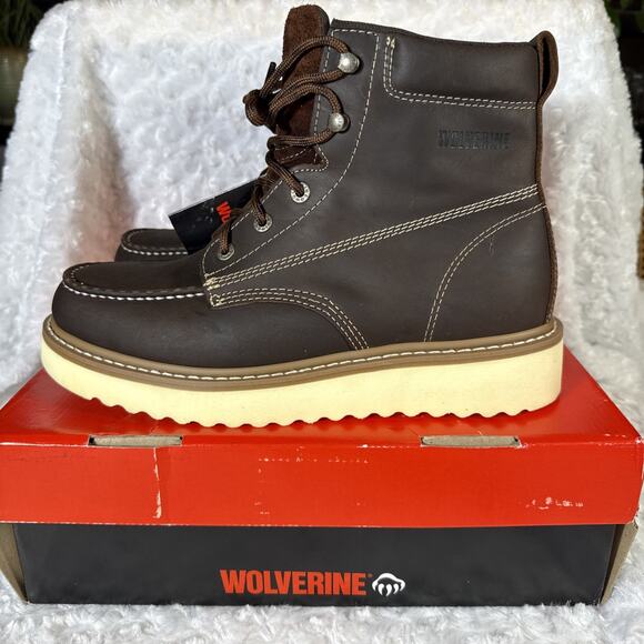 Wolverine Men Loader 6" Wedge Boot Work Shoes Leather - Picture 1 of 6